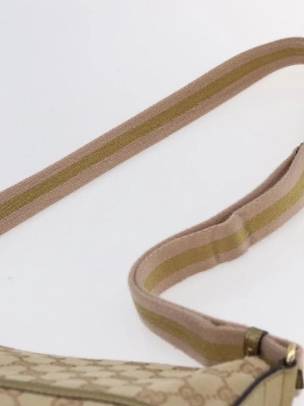 Authentic GUCCI GG Canvas Shoulder Bag Beige Gold 145857 - Picture 15 of 16